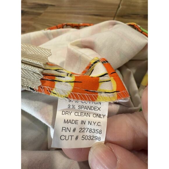 Eric casual bright Beach Umbrella Pattern capri Pants W/stretch size 10 - Picture 5 of 6